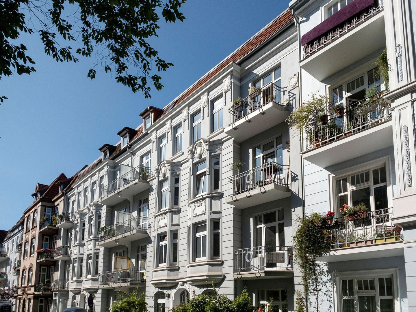 Häuserzeile in Hamburg