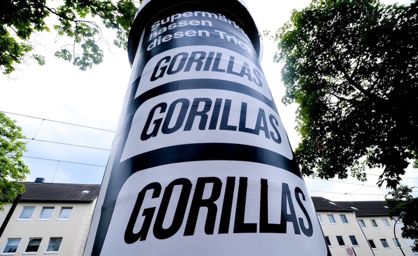 Trotzdem massiver Werbeaktionen schwächelt das Kundenwachstum bei Gorillas aktuell