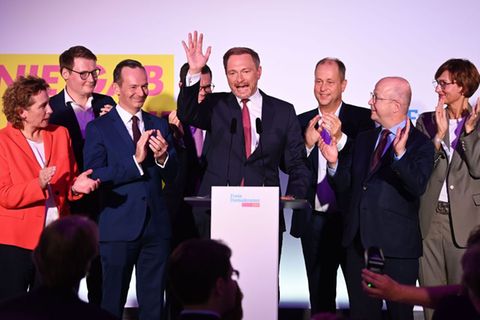FDP-Chef Lindner feiert das Wahlergebnis