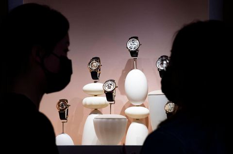Luxusarmbanduhren am Richemont-Stand während der China International Import Expo in Shanghai 2020