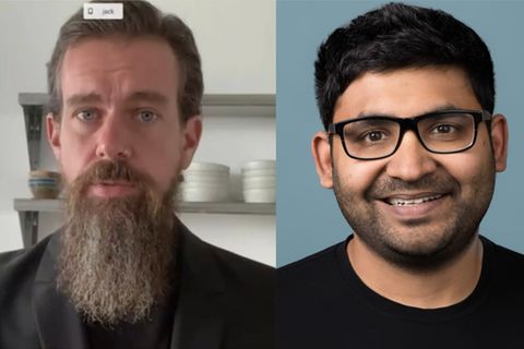 Twitter-Gründer Jack Dorsey und der neue CEO Parag Agrawal.