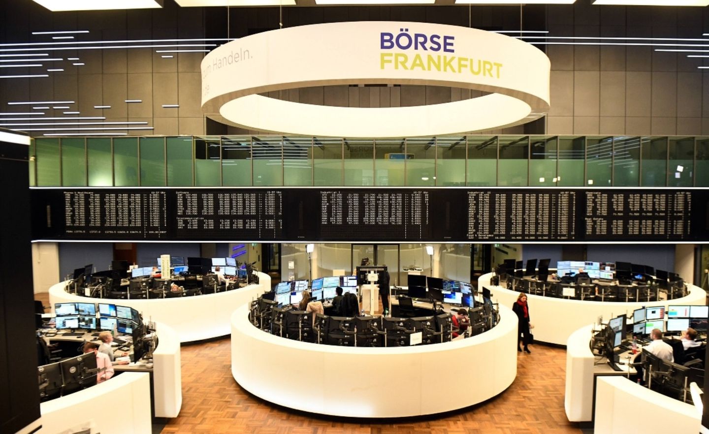 Boersensaal der Deutschen Börse in Frankfurt am Main