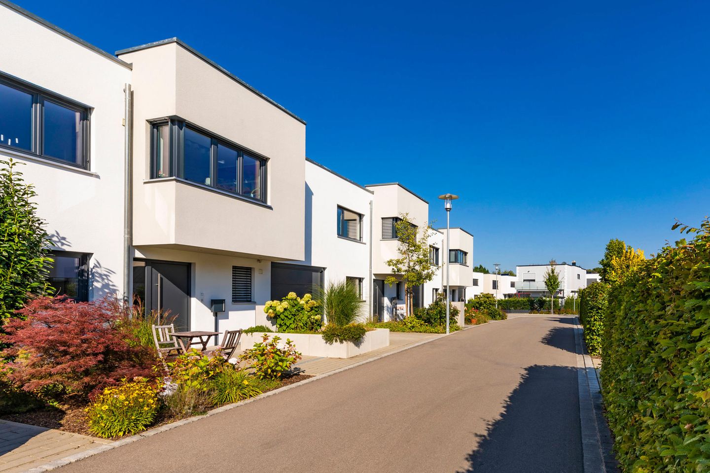 Moderne Energiesparhäuser im bayerischen Neu-Ulm