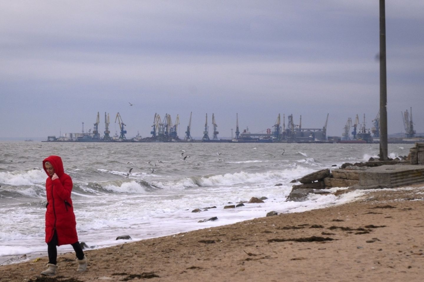 Der Handelsseehafen Berdjansk