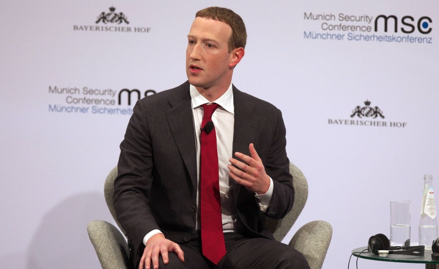Facebook-Gründer Mark Zuckerberg auf der Münchner Sicherheitskonferenz.