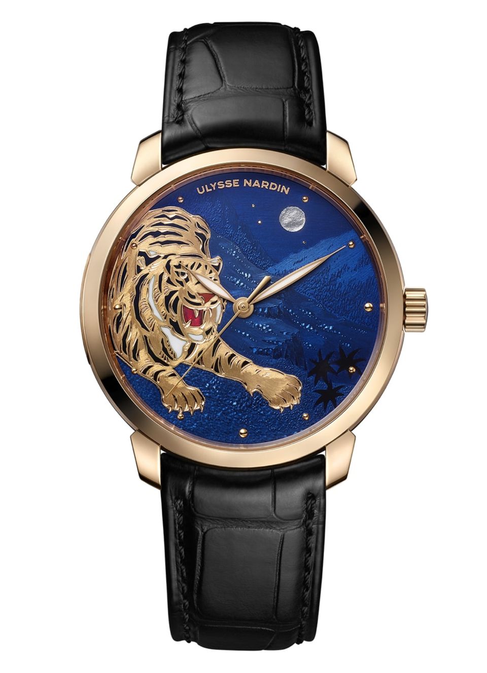 BILD Die neue „Classico Tiger“ von Ulysse Nardin feiert den König des Dschungels.