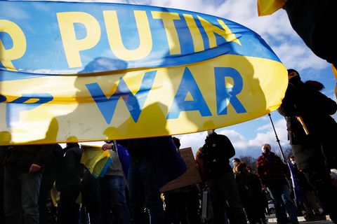 Protest gegen Putin in Berlin