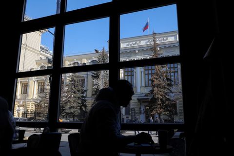 Gebäude der Zentralbank in Moskau: Auch sie ist mit Sanktionen belegt