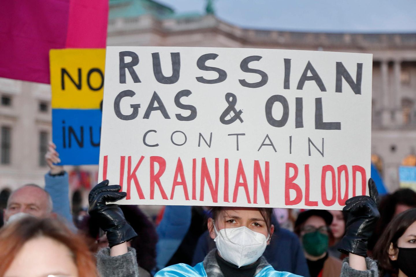 Demonstration gegen den Ukraine-Krieg in Wien