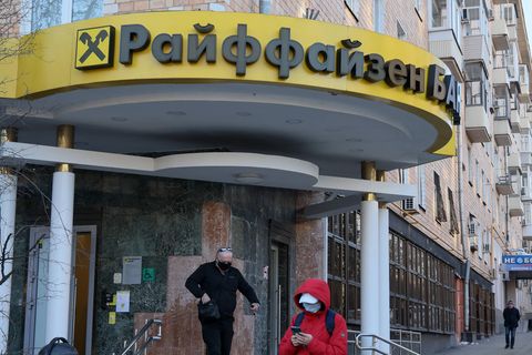 Filiale der österreichischen Raiffeisenbank in Moskau