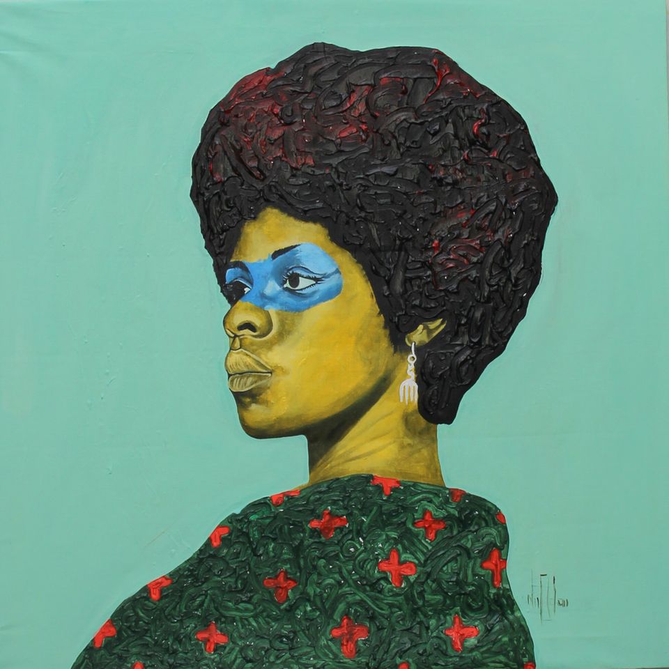 „Holding on“ (2021) von Theophilus Tetteh aus Ghana
