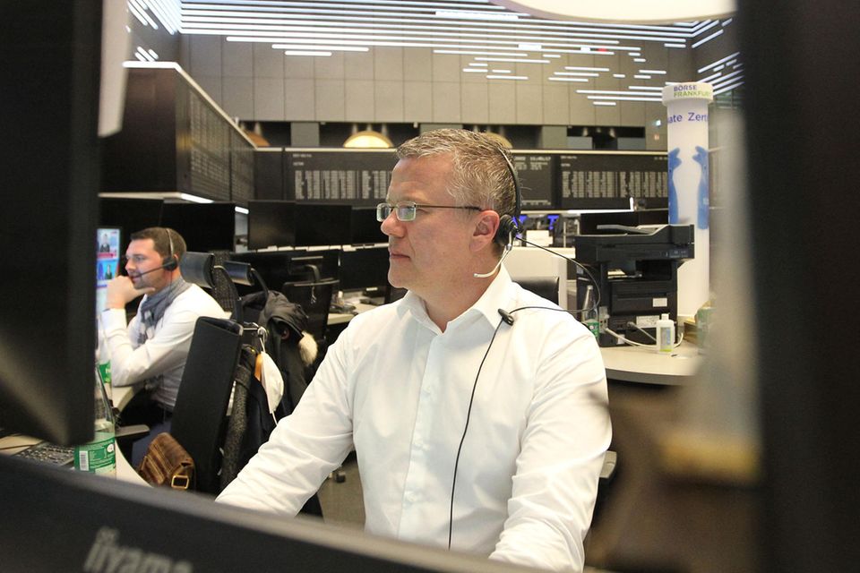Aktienhändler an der Frankfurter Börse