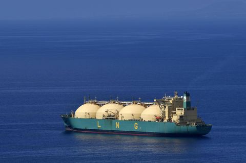 LNG-Tanker vor den Kanarischen Inseln