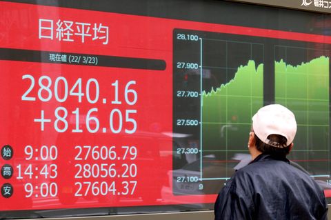 Es geht wieder aufwärts mit den Aktienkursen, auch an der Börse in Tokio