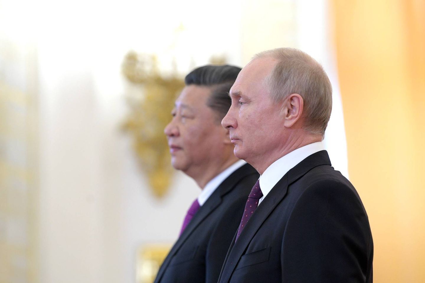 Xi Jinping und Wladimir Putin 2019 bei einem Treffen im Kreml