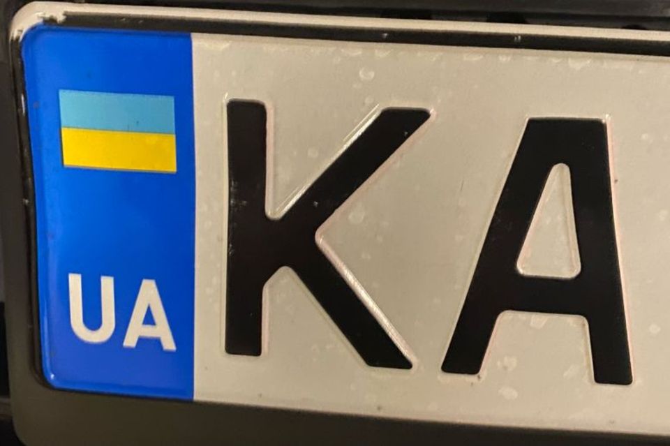 Autokennzeichen aus der Ukraine