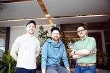Jonas Brandau, Andreas Pursian und Markus Gilles (von links) bauen eine App für das persönliche CO2-Tracking.