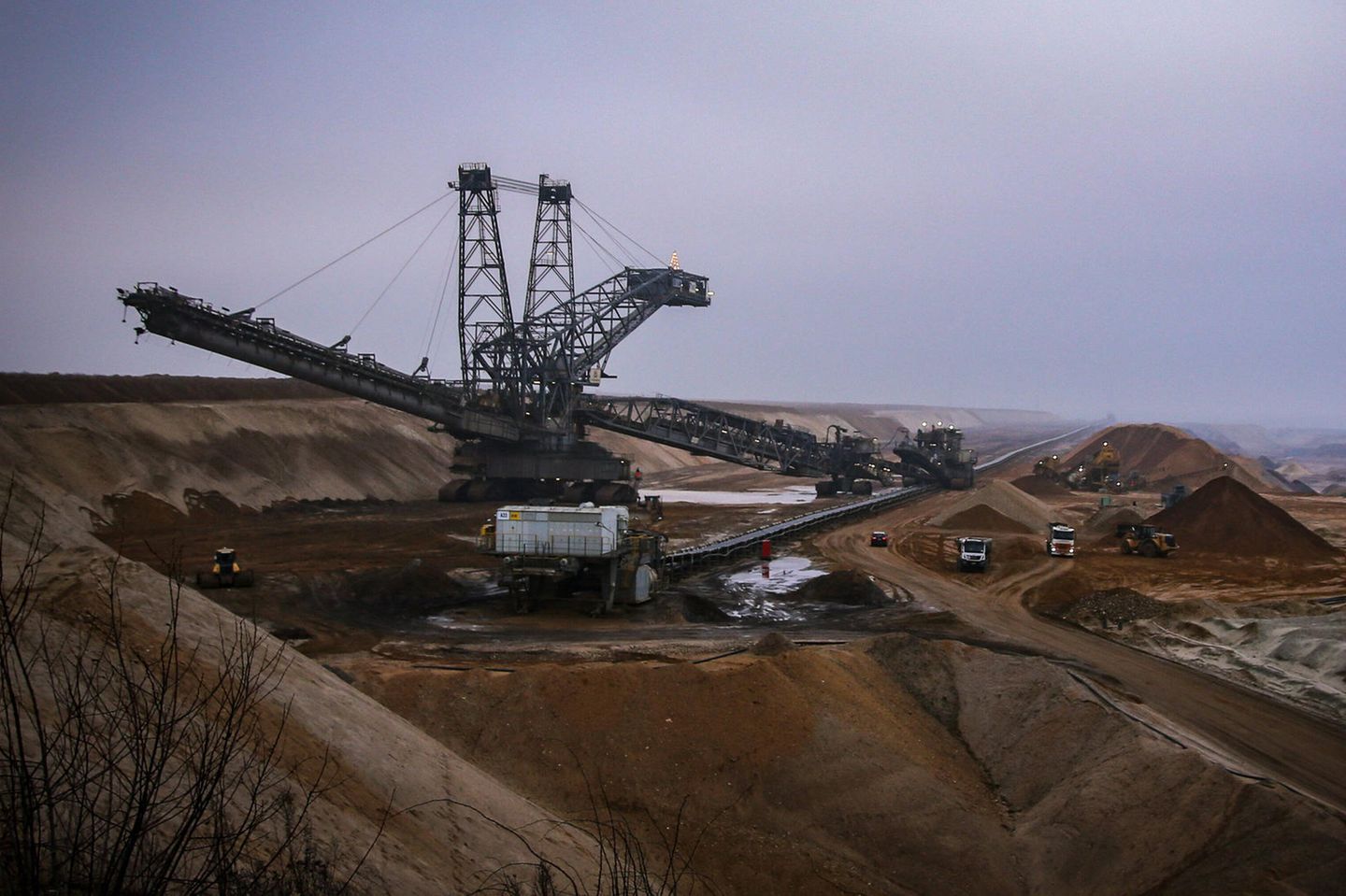 Ein Schaufelradbagger im Tagebau Garzweiler der RWE