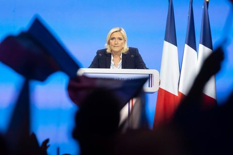 Letzte Wahlkampfkundgebung von Marine Le Pen vom rechtspopulistischen Rassemblement National (RN) vor den Präsidentschaftswahlen