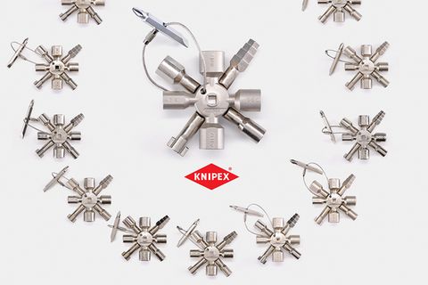 Schaltschrankschlüssel „Knipex TwinKey“ (Knipex-Werk C. Gustav Putsch KG)  „9500! rechtswidrige Angebote des TwinKey hat Knipex in den letzten drei Jahren auf Online-Plattformen löschen lassen. Das Besondere am Original: Die ausgeklügelte, patentgeschützte Lösung, bei der mittels eines Magneten zwei multifunktionale Schlüssel mit insgesamt zehn Profilen sehr kompakt und in sternförmiger Anordnung zusammengefasst werden, aber für den Einsatz einfach zu trennen sind. Diverse Gerichtsentscheidungen bestätigen die ‚wettbewerbliche Eigenart‘ des Originals, d.h. Nachahmer handeln unlauter und täuschen die Käufer über die Herkunft. Die extrem niedrigen Preise der Plagiate spiegeln sich in billigen Materialien und schlechter Verarbeitung wider, der Magnet funktioniert oft nicht oder löst sich aus der Befestigung.“ In der Mitte das Original, außen die Plagiate