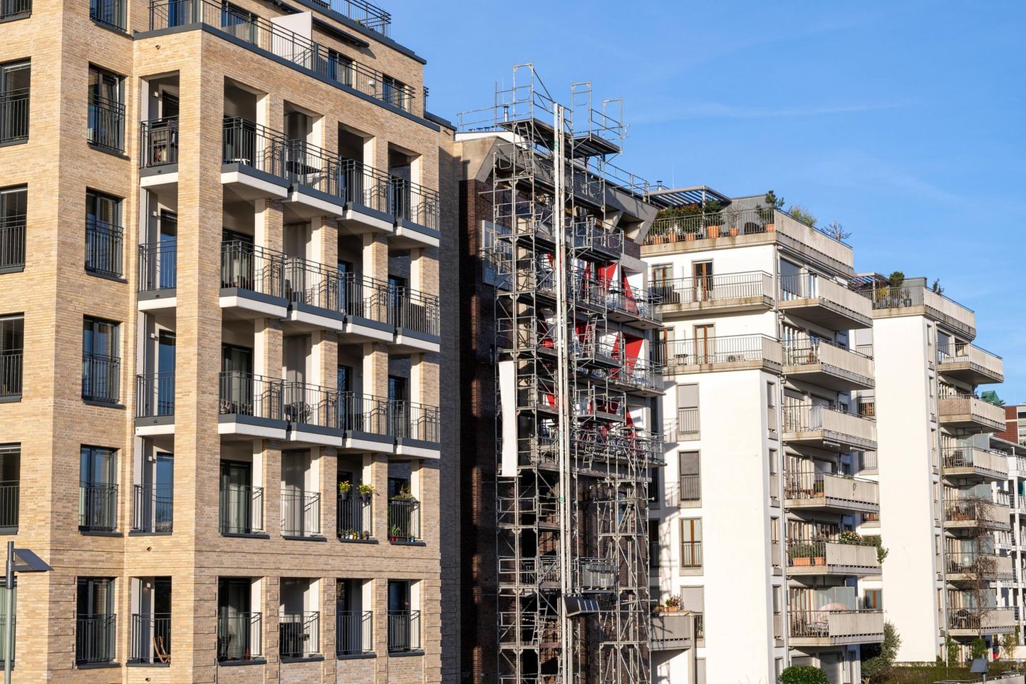 Moderne Apartmenthäuser in Frankfurt