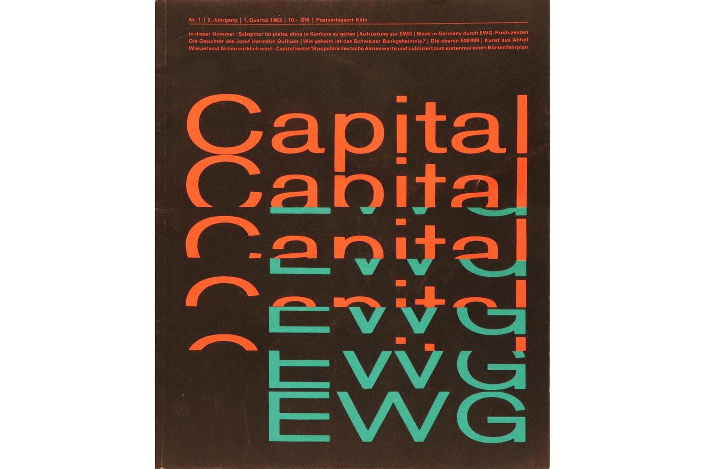 Das Cover der Capital-Ausgabe von Januar–März 1963