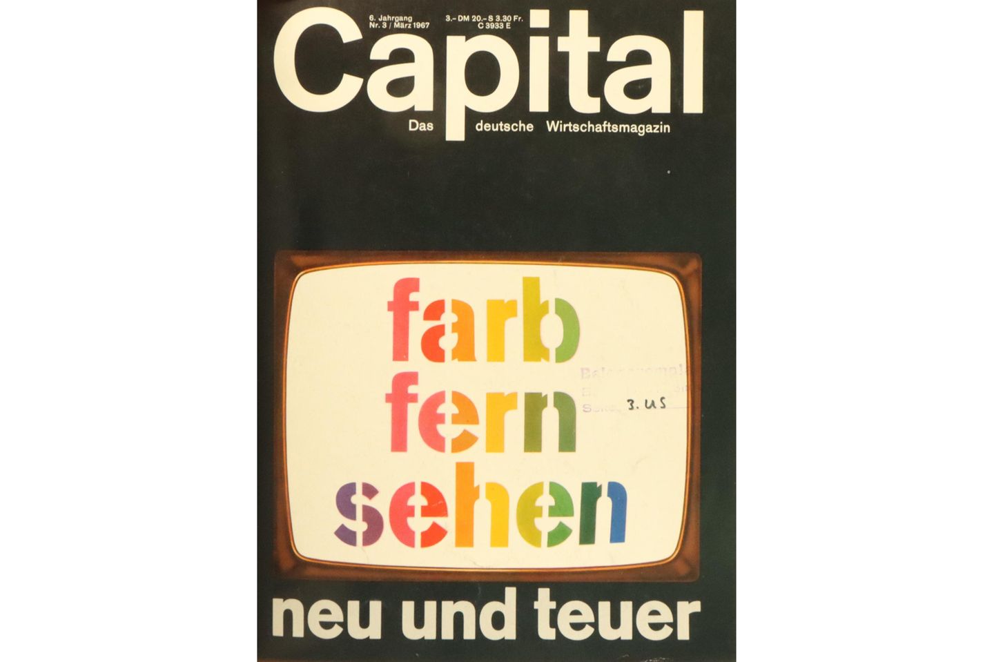 Das Cover der Capital-Ausgabe aus dem März 1967