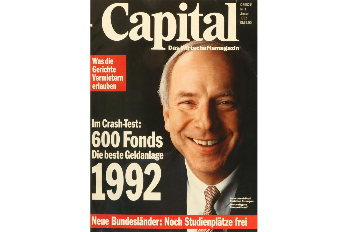 Das Cover zeigt den Investment-Profi Christian Strenger