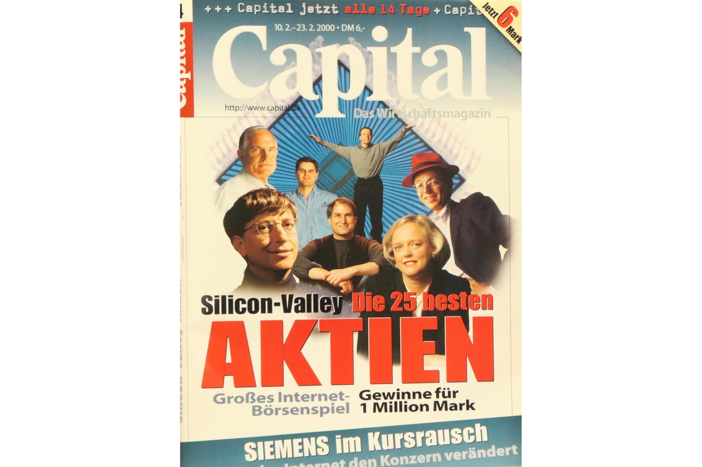 Zur Jahrtausendwende stellte Capital zeitweise auf einen 14-tägigen Erscheinungsrhythmus um, berichtete über den Tech-Boom und war selbst erstmals im Web zu finden – mit Internet-Adresse auf dem Titelblatt