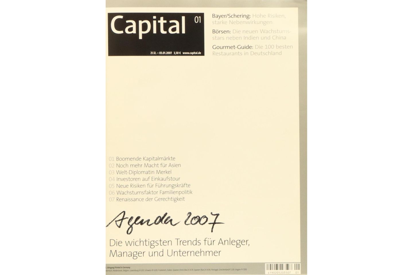 Zum Jahreswechsel 2006/2007 wagte ein optisch überarbeitetes Magazin mal wieder eine unkonventionelle Titelseite