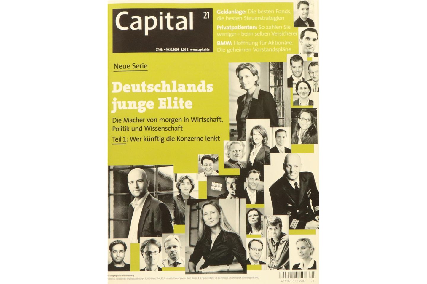 Wer gehört zu Deutschlands Top-Talenten – und wird in Wirtschaft, Politik und Wissenschaft in Zukunft tonangebend sein? Seit 2007 kürt Capital jedes Jahr die „Junge Elite“