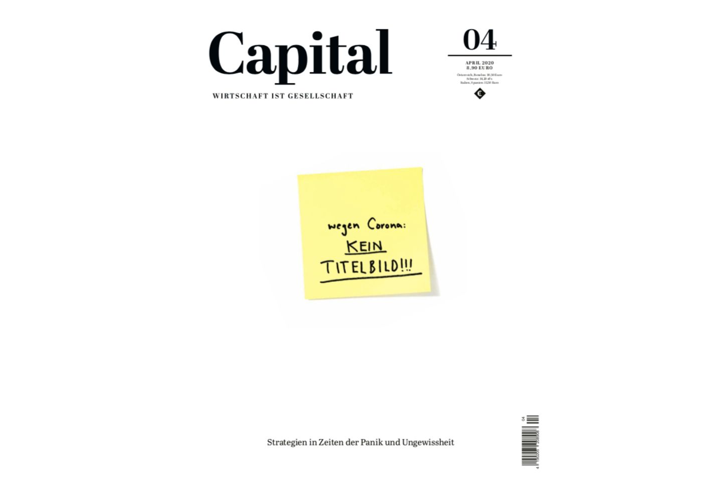 Die Coronapandemie sorgte im Frühjahr 2020 für eine Zeitenwende – die so einschneidend war, dass selbst das Cover ausfallen musste