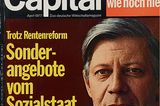 Ansonsten waren die Cover jener Zeit aber eine Männerdomäne. Im April 1977 war der damalige Bundeskanzler Helmut Schmidt mal wieder an der Reihe