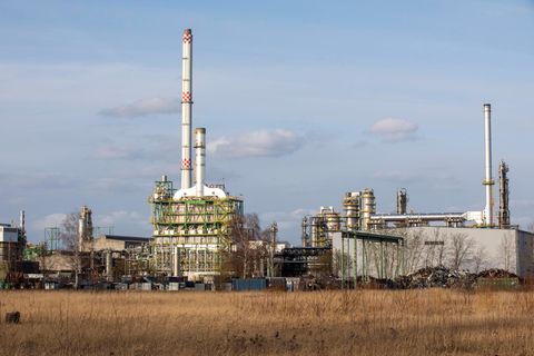 Die Öl-Raffinerie in Schwedt