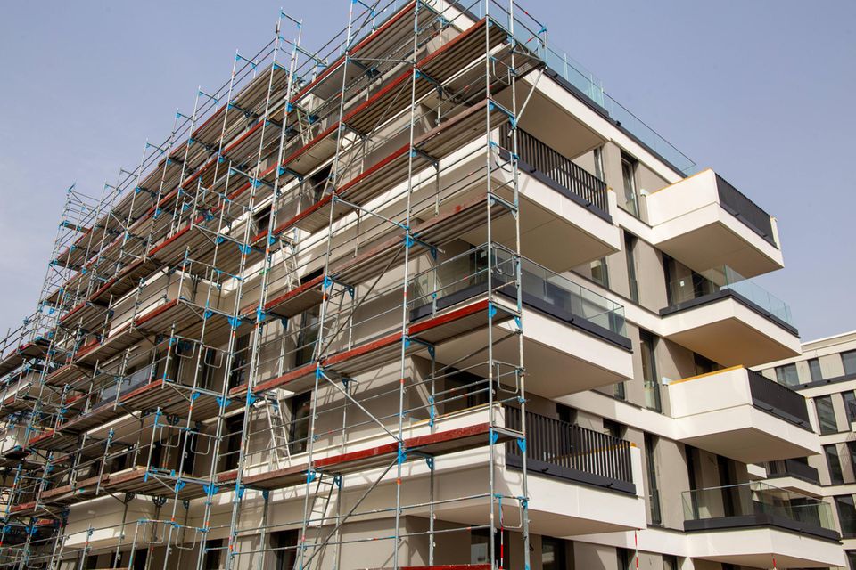 Ein neuer Gebäudeblock wird gebaut