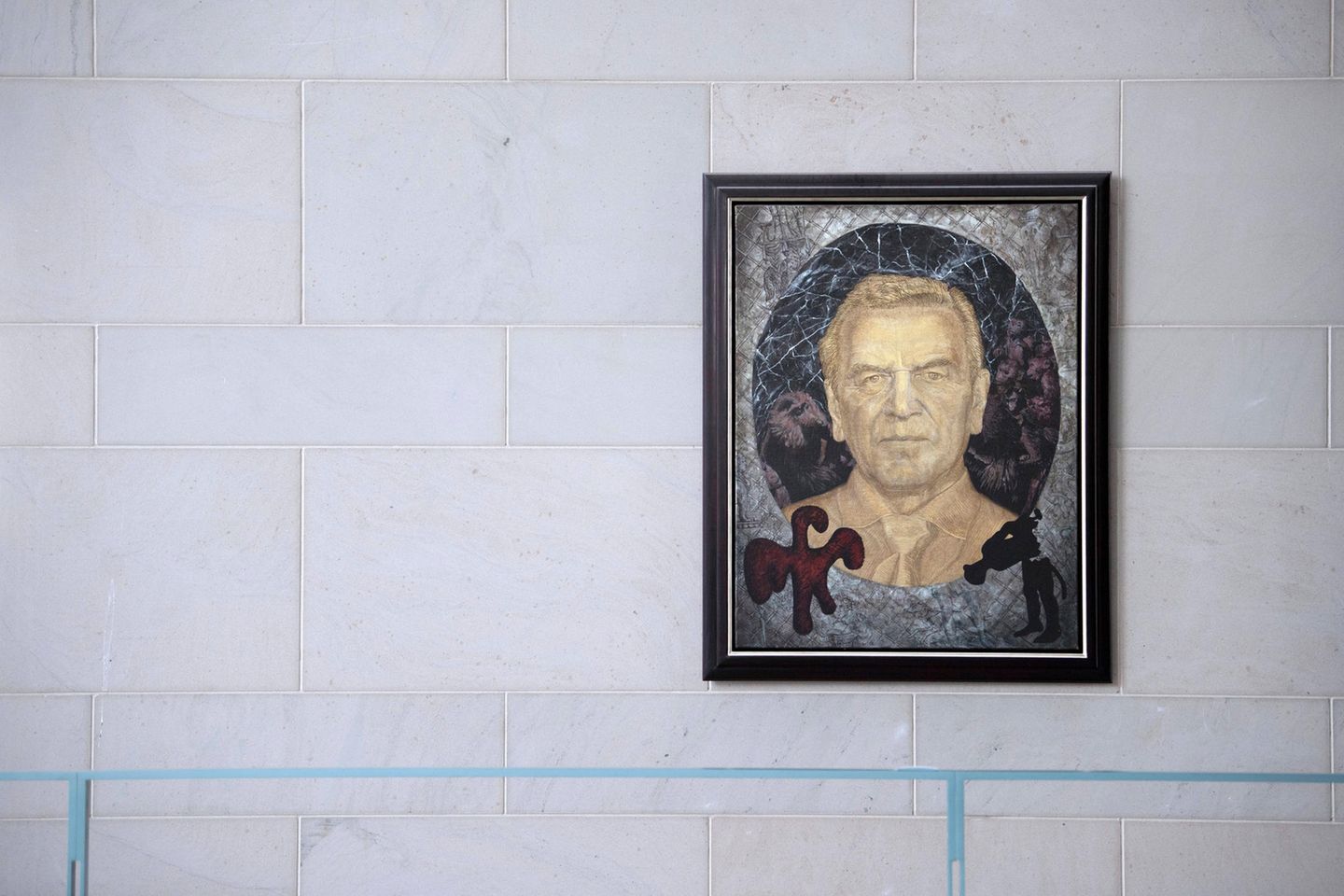Die CSU möchte das Porträt des Altkanzlers im Kanzleramt abhängen. Gemalt hat es Jörg Immendorf
