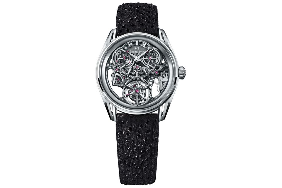„Kodo Konstantkraft Tourbillon“; patentierte Kombination zweier Mechanismen für Ganggenauigkeit; Platingehäuse mit Titan; Durchmesser: 43,8 mm; ca. 370 000 Euro