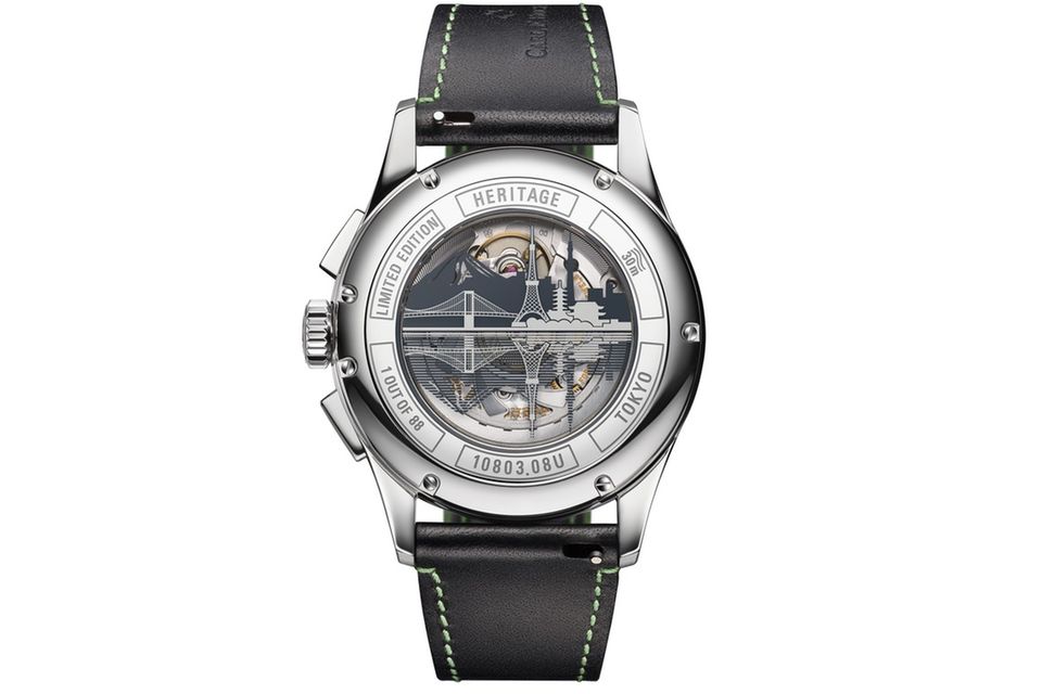 „Heritage Bicompax Annual Hometown Edition Tokyo“; Chronographenwerk CFB 1972; Zifferblatt mit Mintgrün-Schattierung; Edelstahlgehäuse; Durchmesser: 41 mm; circa 6400 Euro