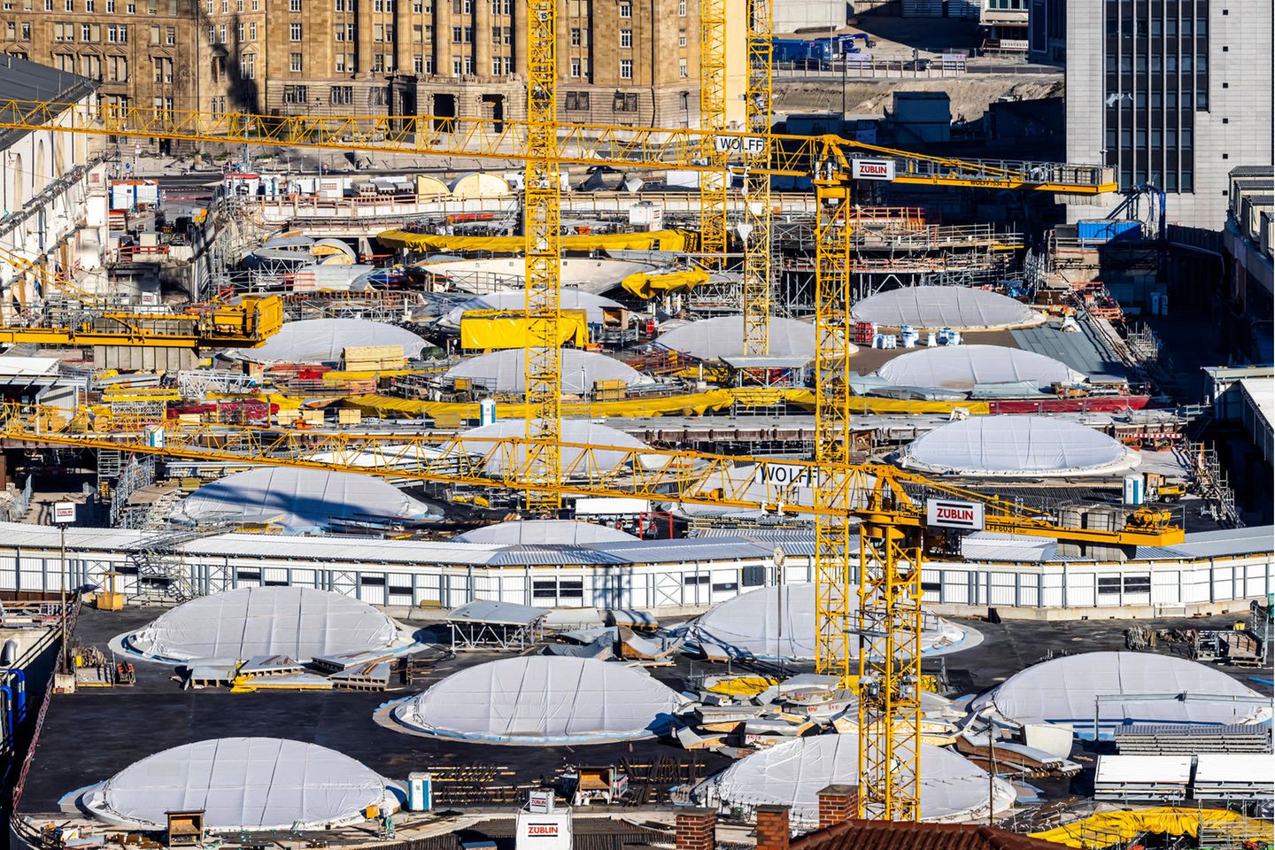 Blick auf die Baustelle des Bahnprojekts Stuttgart21