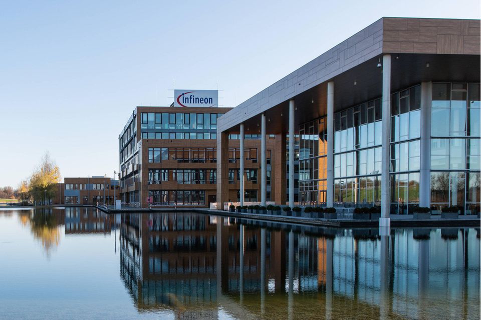 Die Firmenzentrale von Infineon direkt am Wasser