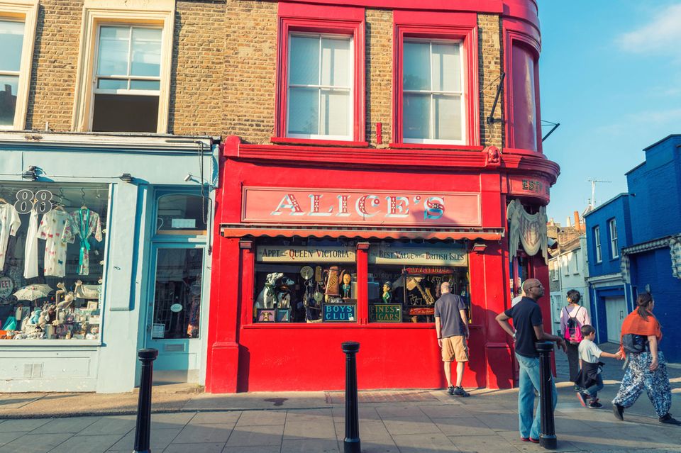 Häuser in der Portobello Road im Londoner Stadtteil Notting Hill