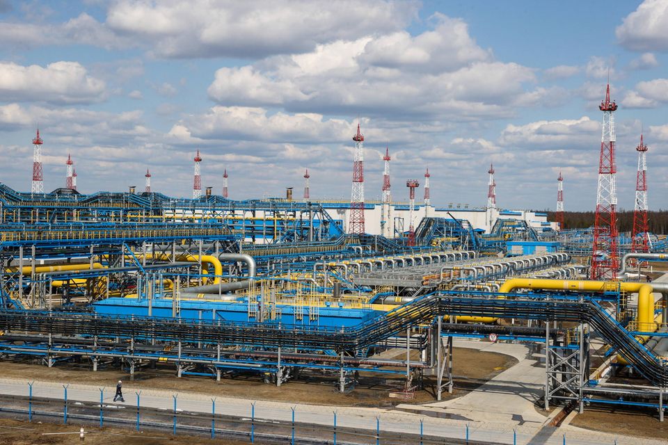 Heliumabtrennungsanlage am Öl- und Gasfeld Tschaganda von Gazprom