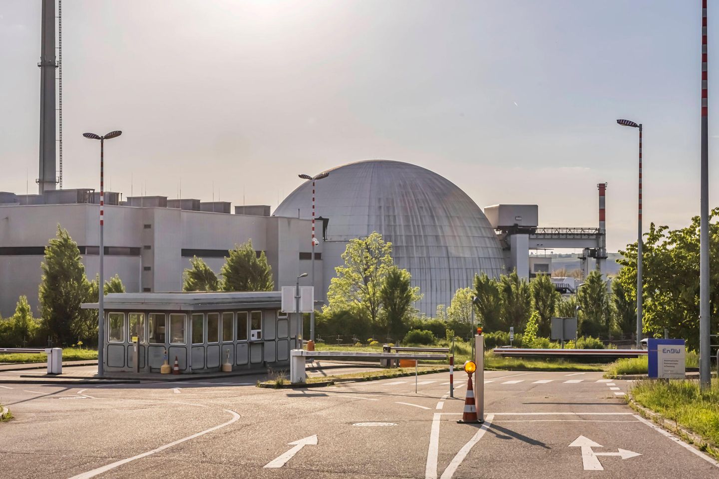 Das Atomkraftwerk Neckarwestheim 2 in Baden-Württemberg