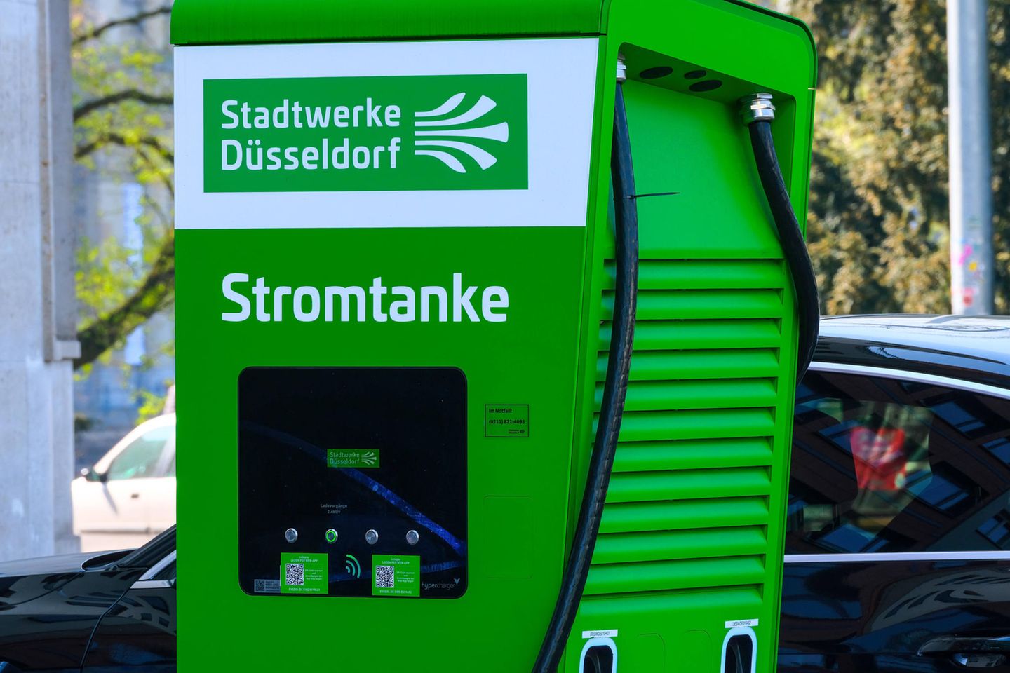 Eine E-Auto-Ladestation der Stadtwerke Düsseldorf