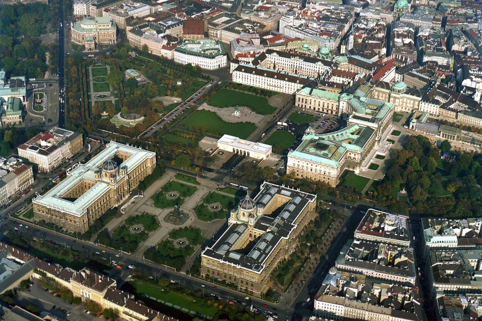 Luftansicht der Wiener Altstadt