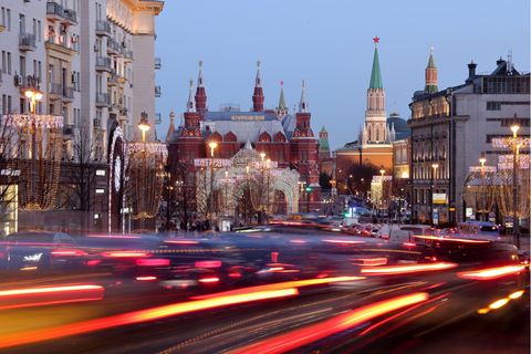 Straßenverkehr in Moskau