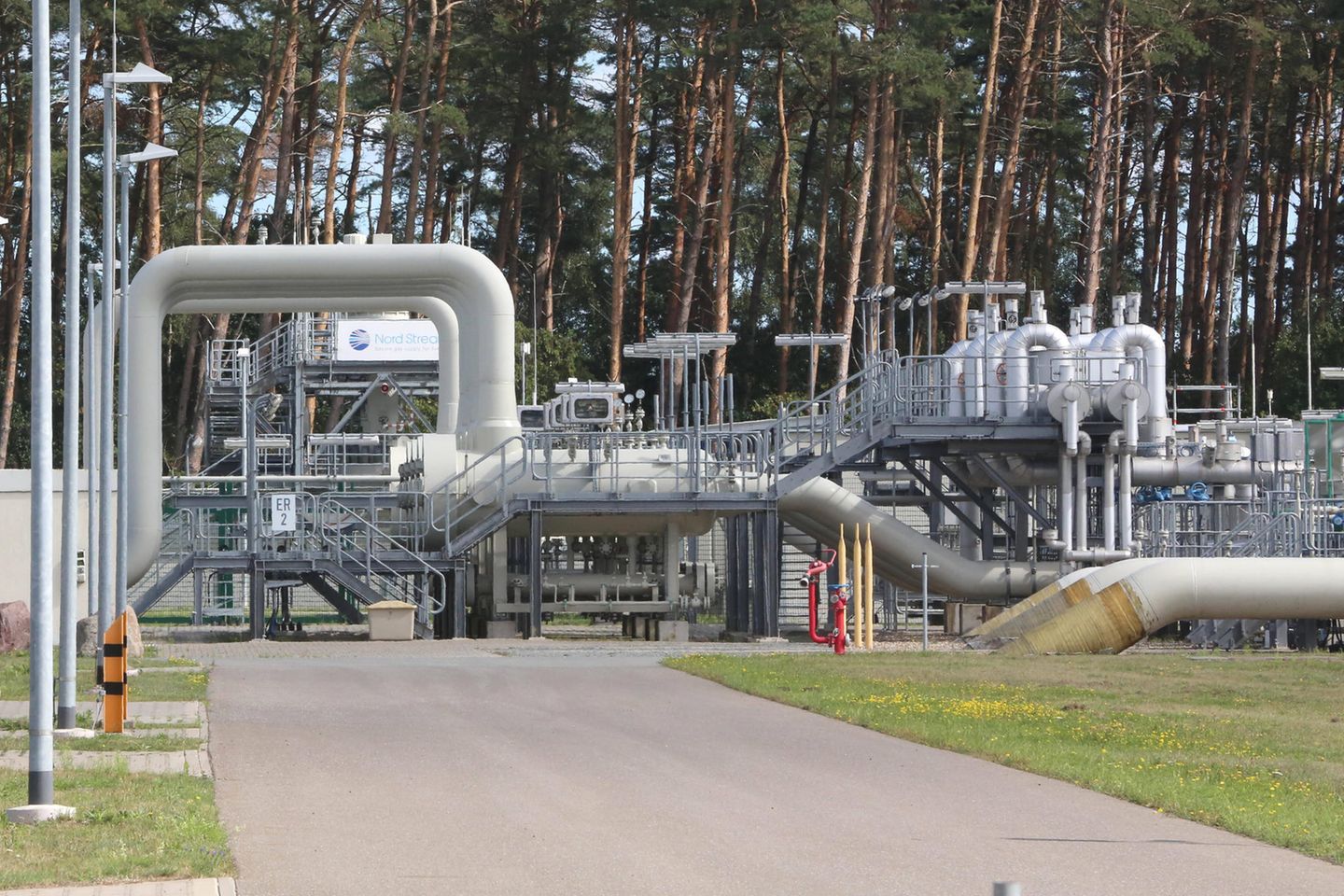 Endpunkt der Nord-Stream-1-Pipeline in Lubmin