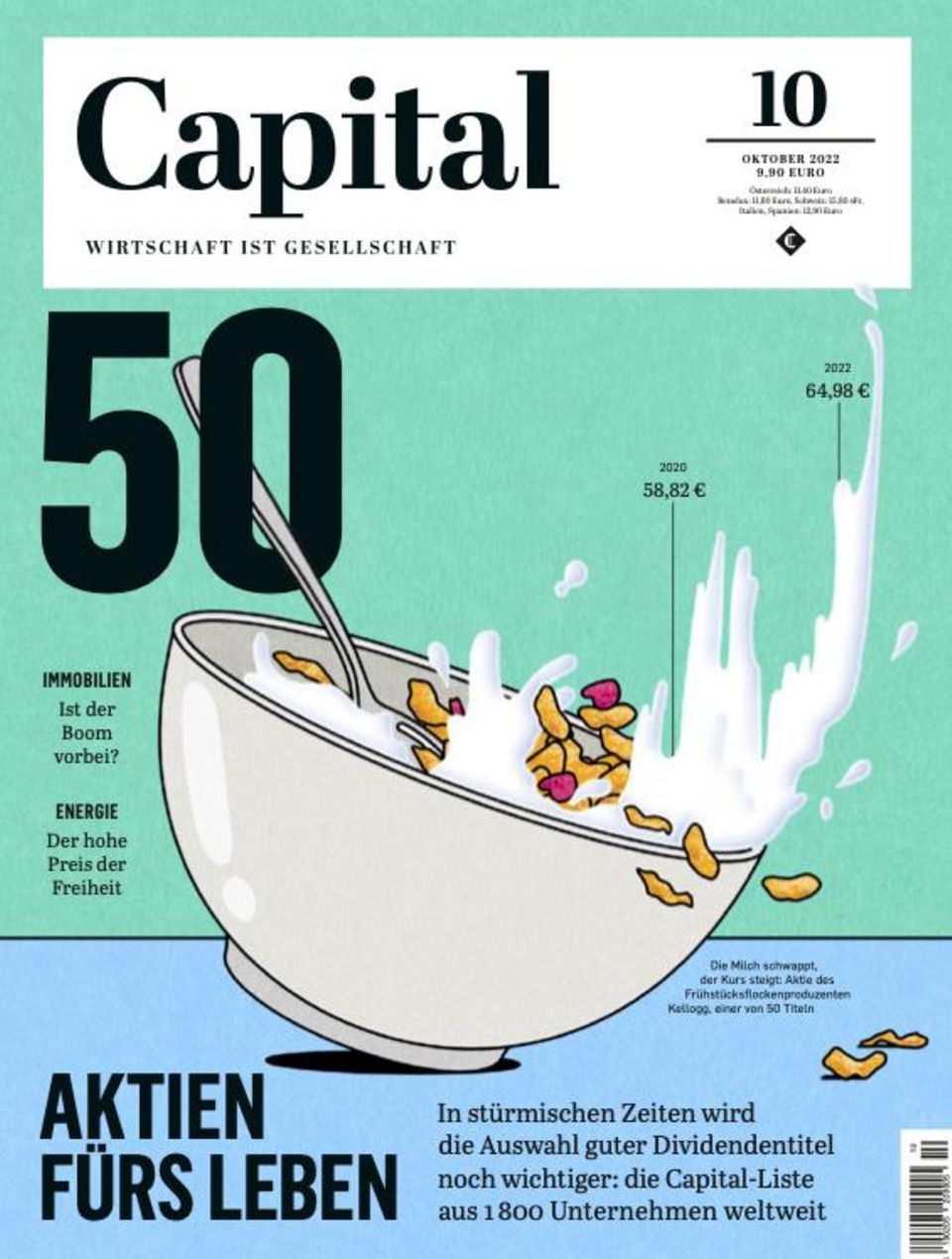 Themenvorschau: Capital 10/22: 50 Aktien fürs Leben