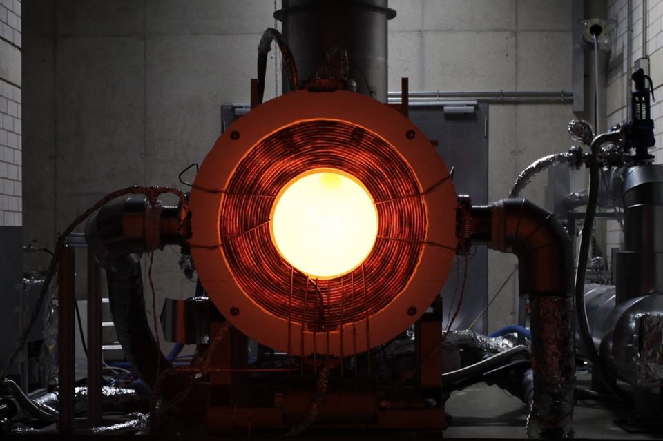 In diesem Solarempfänger von Synhelion wird das Sonnenlicht gebündelt und entsteht die Prozess