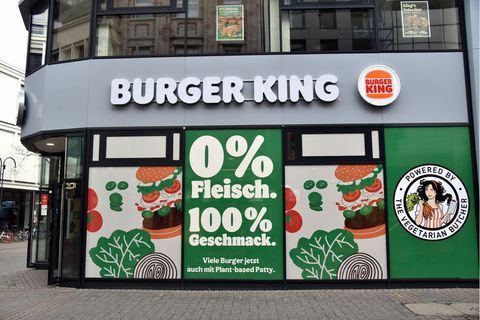 Schnellrestaurantkette Burger King, erste komplett vegetarische Filiale